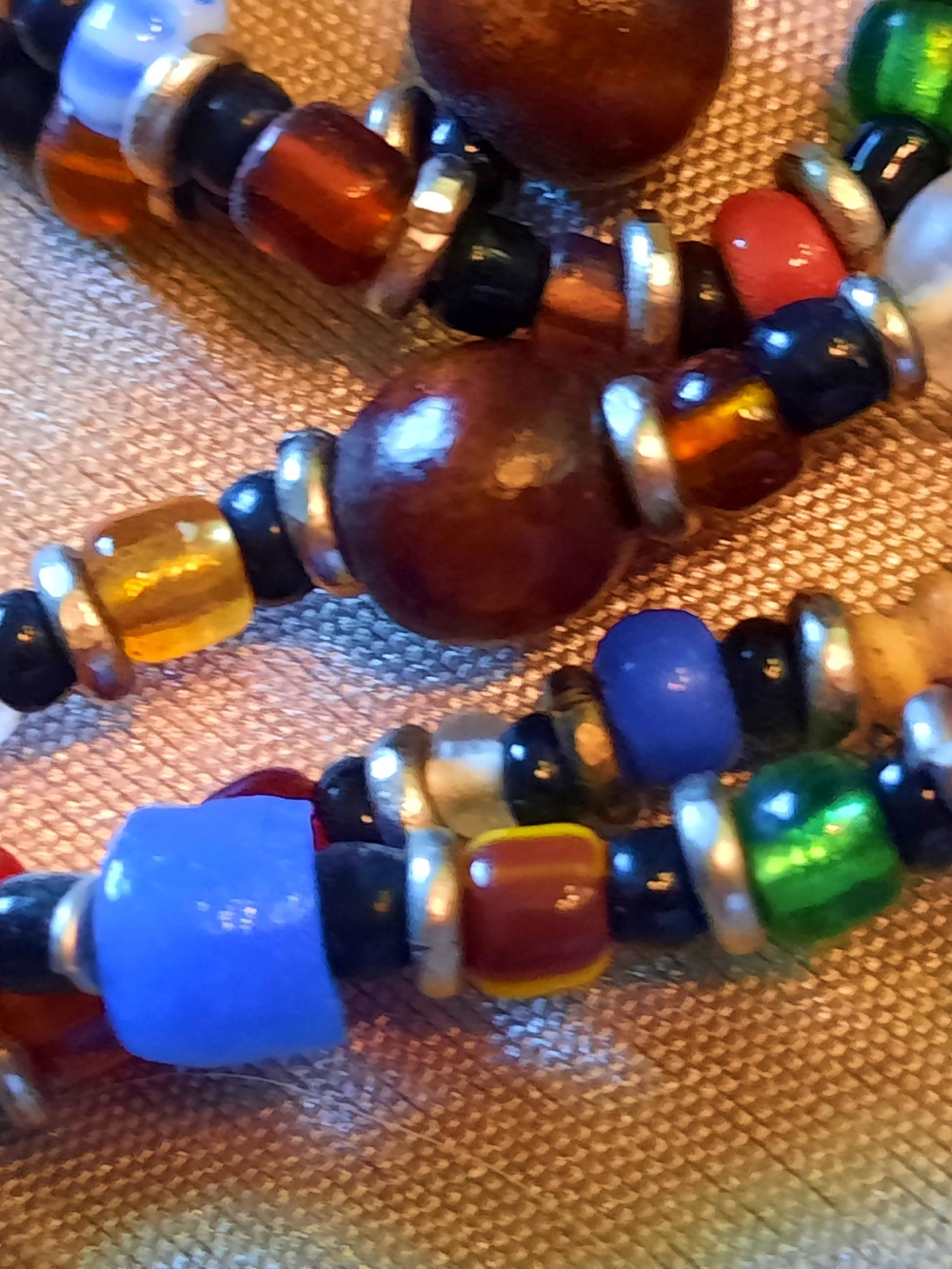 Boho Festival Vibe Multicolor Beaded Triple-Strand Multi-Media Necklace - Picture 5 of 7
